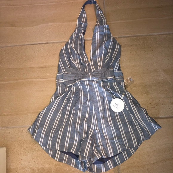 Red Dress Boutique Other - Blue and white redress boutique romper